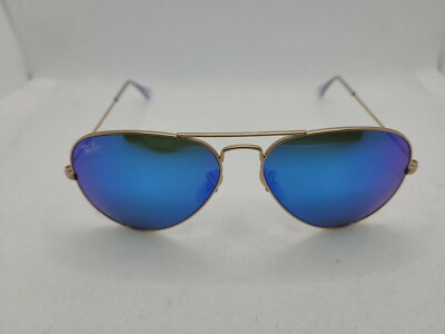 RB 3025 Blue Flash Lens Gold Frame58mm Sunglasses Ray-Ban | Accessories | Ray Ban Aviator Blue Flash Lenses  main image 2