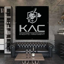KNIGHTS ARMAMENT COMPANY KAC 5’ X 5’ VINYL BANNER CUSTOM RIFLE LOGO DESIGN 