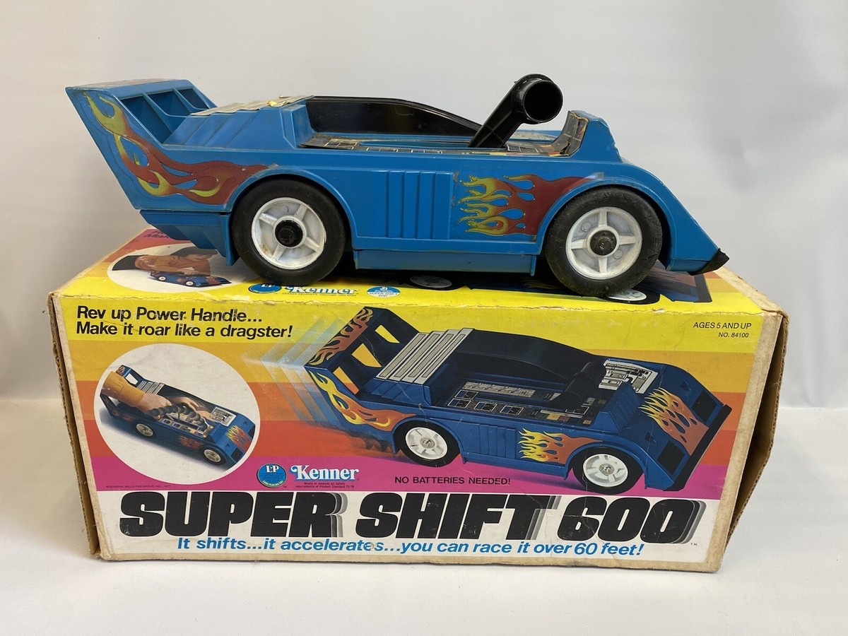 Vintage Super Shift 600 Blue Race Car Original Box Kenner 1977 As