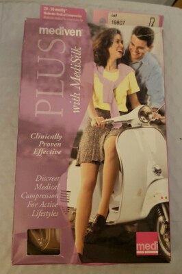 Mediven Plus with MediSilk 20-30 Calf  Closed Toe Size VII Beige