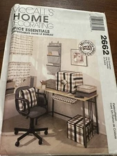 McCalls 2662 Sewing Pattern Office Essential Home Decorating  Uncut