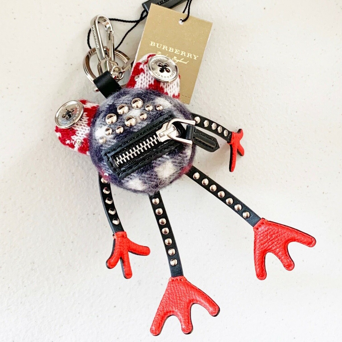 $395 Burberry Doris The Frog Studded Bag Charm Stuffed $395 Burberry Doris The Frog Studded Bag Charm Stuffed