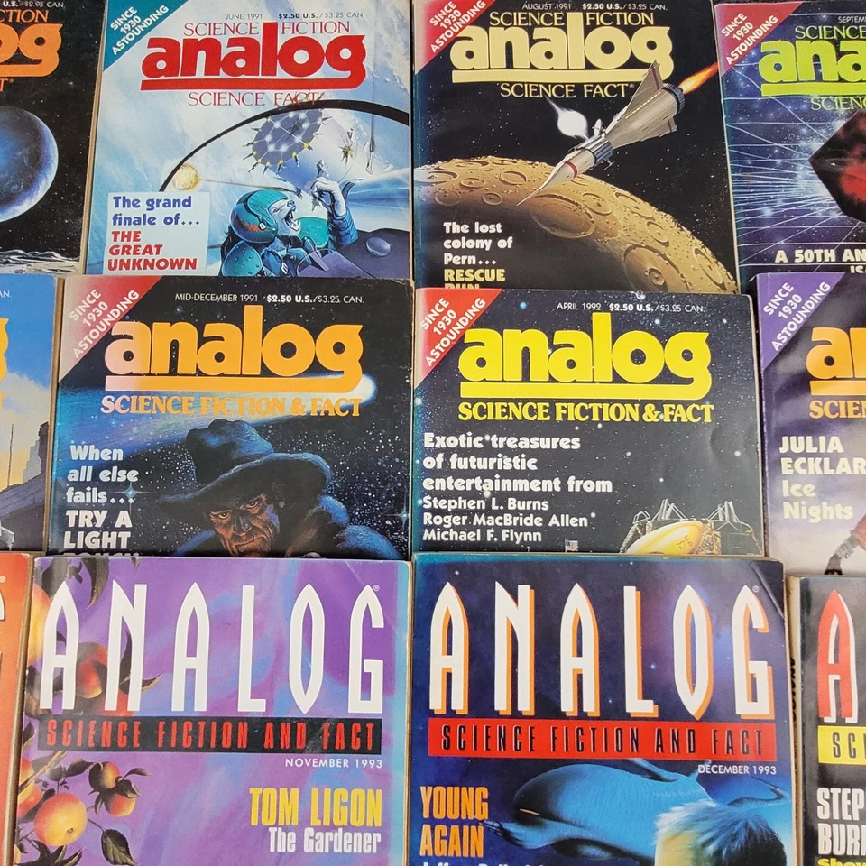 Analog Science Fiction and Fact Lot of 35 Magazines 1990s - Image 3 of 4