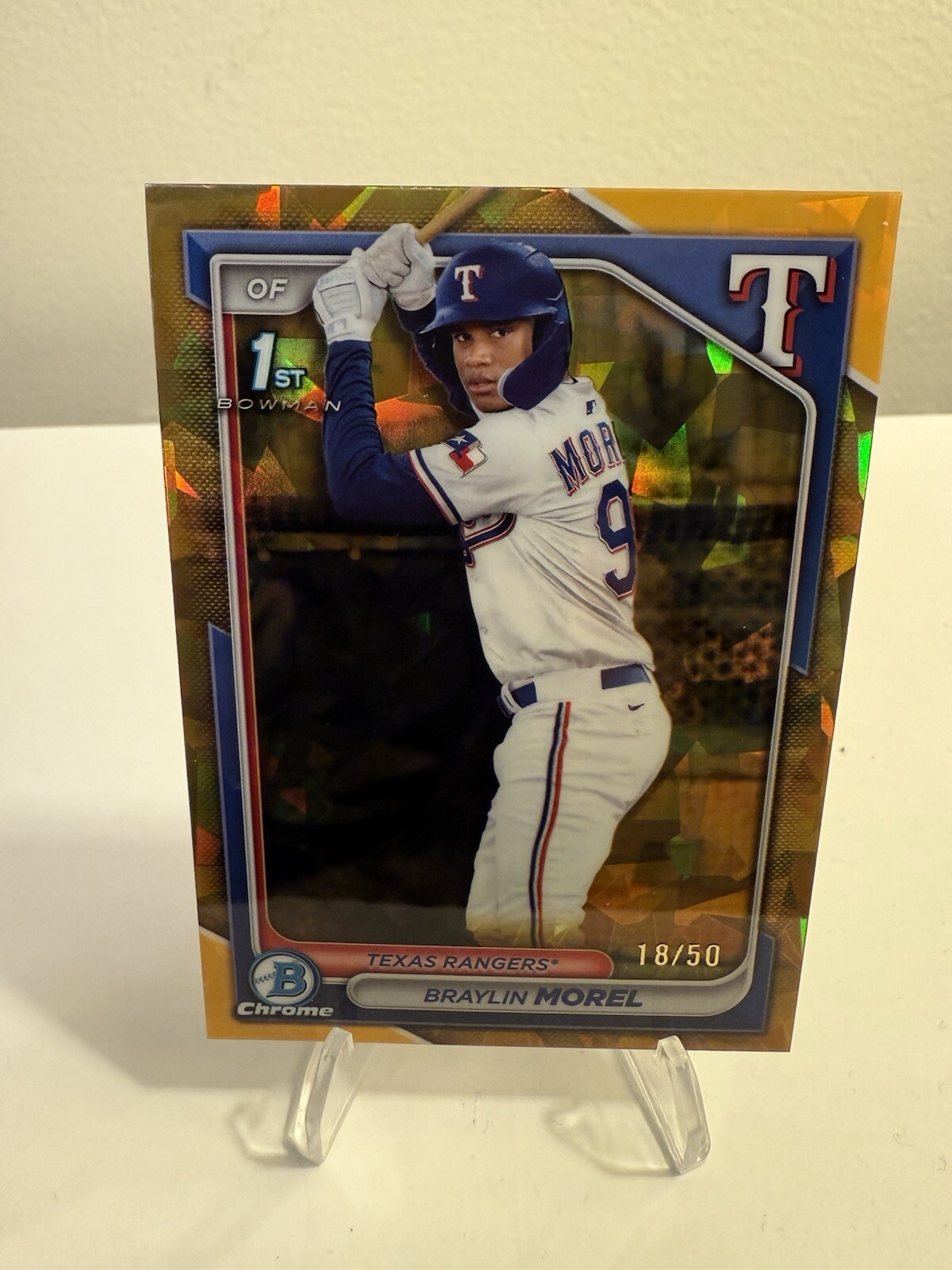 2024 Bowman Chrome Sapphire Prospects Gold #BCP-192 BRAYLIN MOREL /50