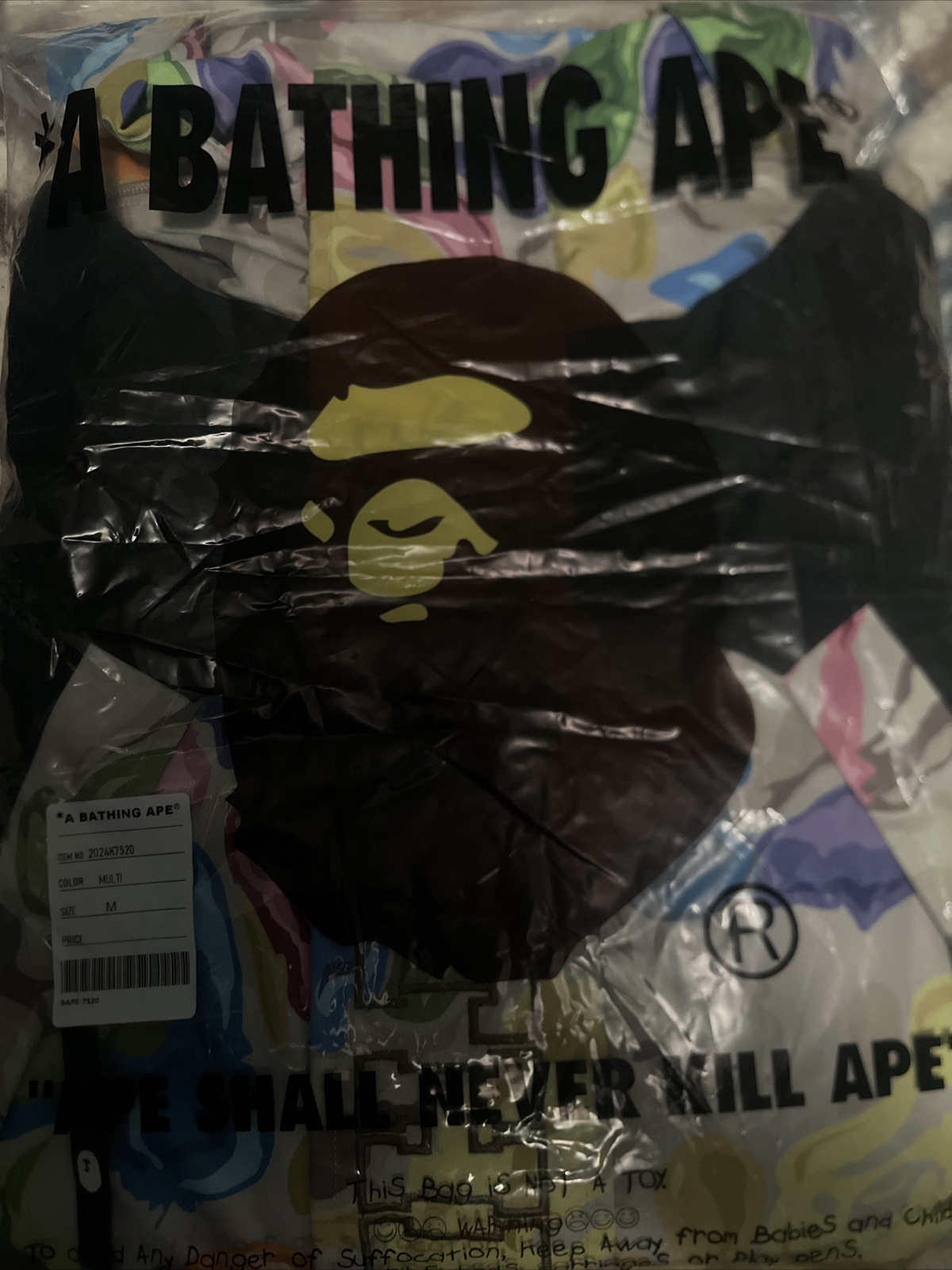 Bape A Bathing Ape Art Camo Snowboard Jacket (NEW) Mens Medium