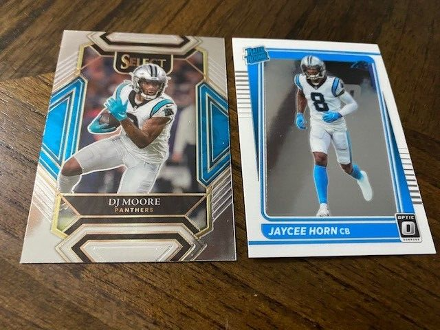 2021 Panini Select Club Level DJ Moore + Jaycee Horn Optic
