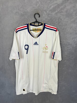 Anelka France Away football shirt 2010 - 2011 Adidas P41193 Mens