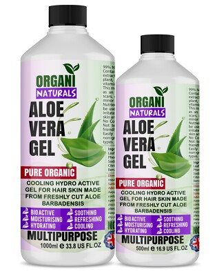 Aloe Vera Gel 100% rein natürlich Bio Mehrzweck beruhigende Haar- & Hautpflege 