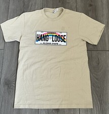 Hawaii Hang Loose Aloha State T-Shirt Unisex Small Beige Short Sleeve Souvenir