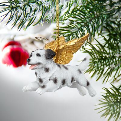 Design Toscano Honor the Pooch: Dalmatian Holiday Dog Angel Ornament