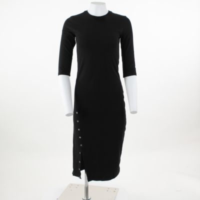 theory side slit midi dress Theory Women's Button-Front Midi Dress in Black