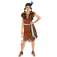 Frauenkostüm sexy Indianerin Indianer Wilder Westen Fasching Apache Squaw Kleid