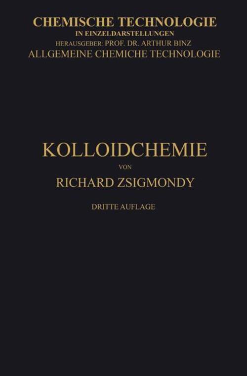 Thumbnail - Richard Zsigmondy | Kolloidchemie Ein Lehrbuch | Taschenbuch | Deutsch