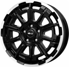 4x Brock B45 schwarz front-poliert 7.5x18 ET47 - LK6/130 ML84.1 Felge Alu