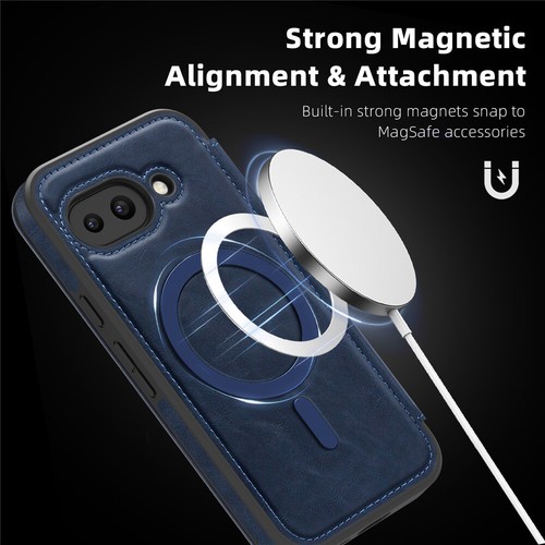 For Google Pixel 8 9 Pro XL 9A Magnetic Magsafe Flip Leather Wallet Case Cover - Picture 36 of 78