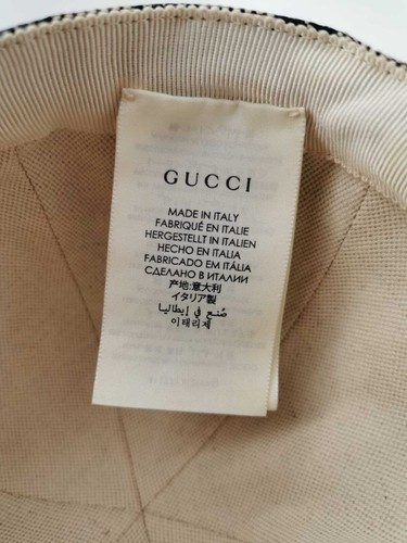 Gucci GG Pattern Logo Printing Splicing Baseball Cap Size L 56 Children’s Cap - Picture 10 of 12
