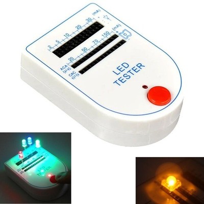 LED Tester Prüfen LEDs + Piranha auf Helligkeit Farbe Polarität 2-150mA A2012