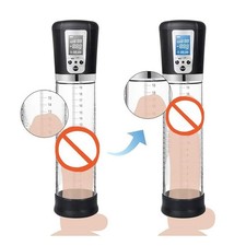 Electric Rechargeable Digital Penis Pump Vacuum Male Penis Enlarger Growth ED