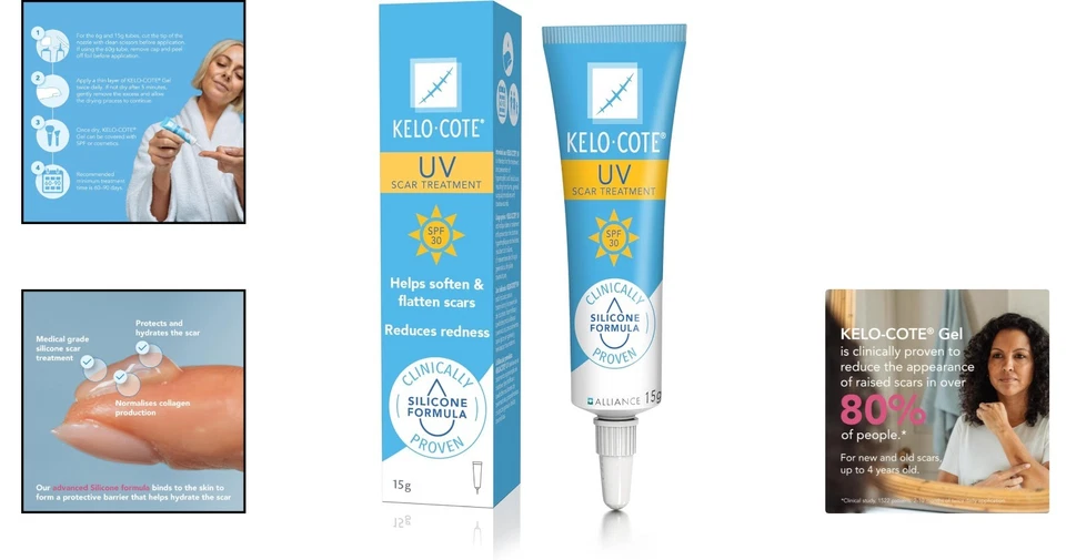 UV Advanced Formula Scar Gel 15g - Fast-Drying Silicone with SPF 30 Protection - Image 2 of 4