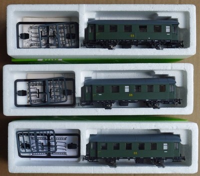 SACHSENMODELLE MODELLE HO SCALE  14207 14210 14213 PASSENGER CARS SET OF 3 NEW