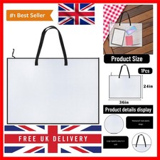 Art Folder, A1 Art Portfolio Case with Handle, 36X24 Inches Clear Grid Folder...