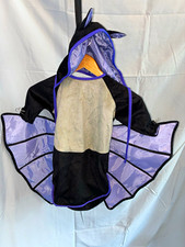 Underwraps baby Bat Costume Hooded Wings One Size Black Purple Polyester