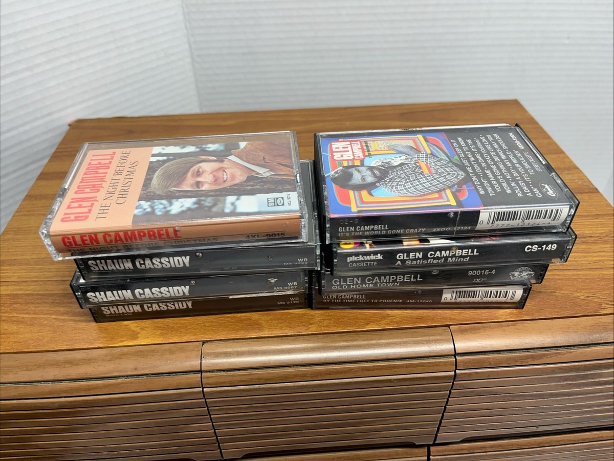 Shaun Cassidy And Glen Campbell Bundled 8 Pcs Cassette Tapes