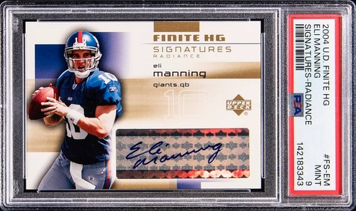 2004 Upper Deck Finite HG Radiance #FS-EM Eli Manning /25 Rookie RC Auto PSA 9