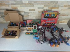 VINTAGE CHRISTMAS LIGHT STRANDS AND BULB LOT