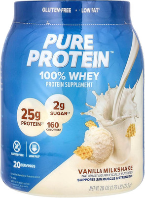 Powder, Whey, High Protein, Low Sugar, Gluten Free, Vanilla Cream, 1.75 Lbs