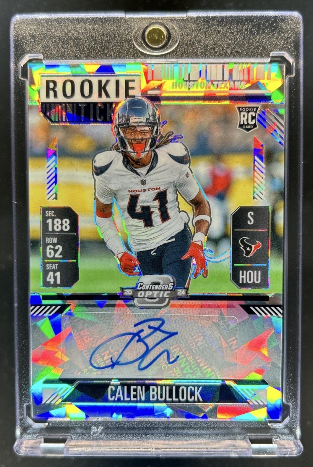 Calen Bullock Panini Contenders Optic #178 Autograph-Cracked Ice