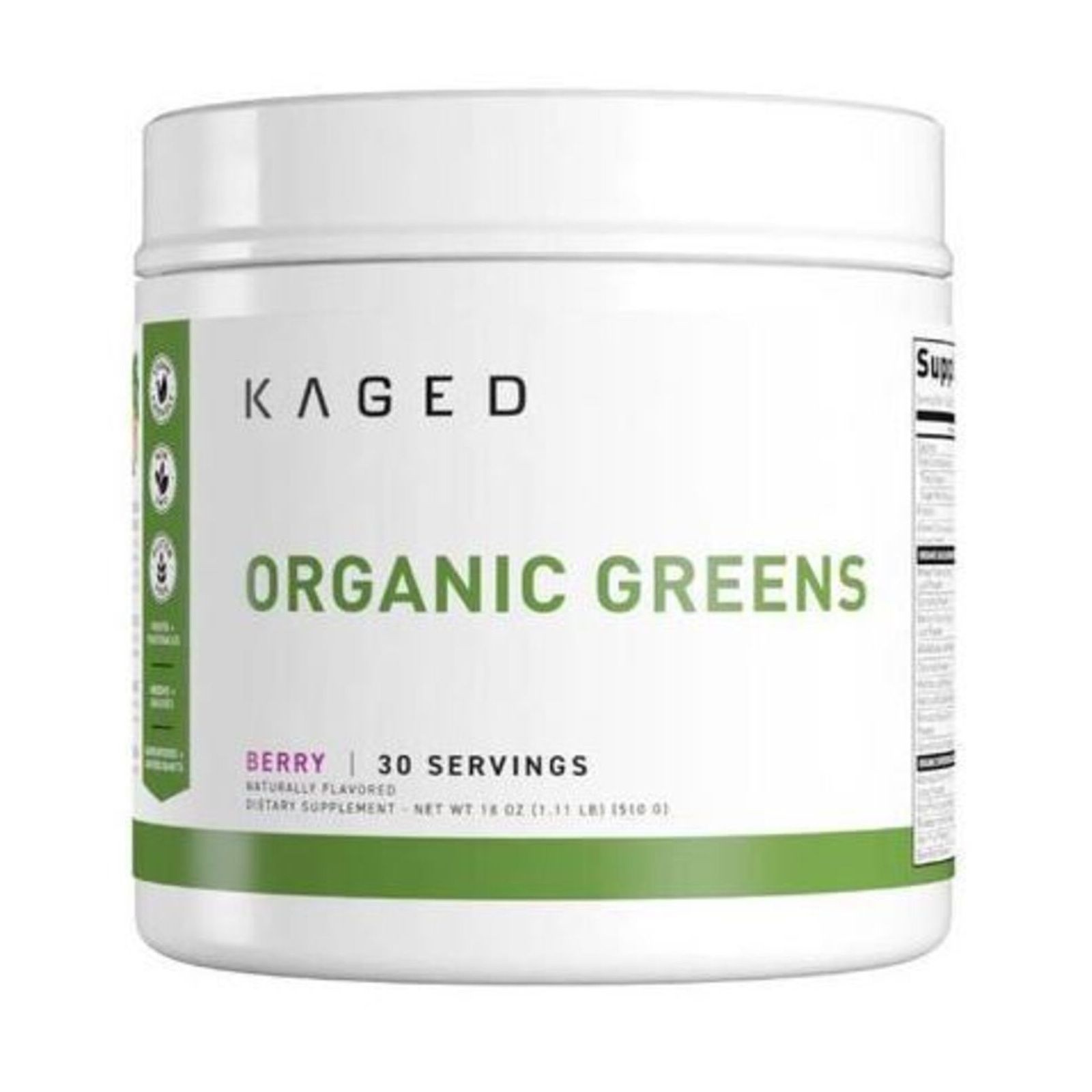 KAGED MUSCLE ORGANIC GREENS PREMIUM ORGANIC SUPERFOODS GREEN BLEND 510G BERRY