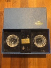 Saint Louis Vintage Kristall Salzkeller x 2 im Originalkarton mit L&ouml;ffeln