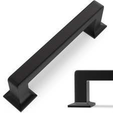 Matte Black Cabinet Pulls 3-3/4 Inch 96mm 110mm Total Length - Kitchen