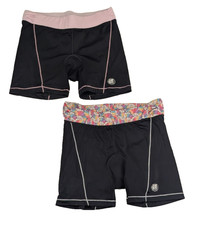 De Soto Femme Triathlon Cycling Shorts Set of 2 Size Small Padded Black Pink