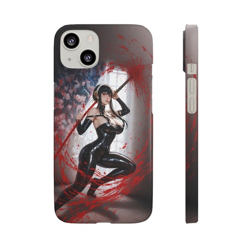 Yor Forger Anime iPhone Case – Sexy Assassin Waifu Art, Glossy Black Suit, SFW - 第 68/192 張圖片