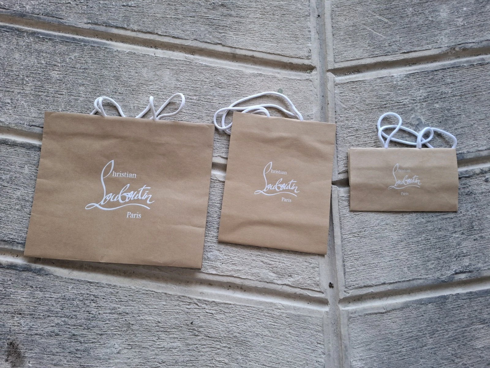 CHRISTIAN LAUBOUTIN PARIS PAPER BAG ENVELOPE LOT VARIOUS SIZES 100percent ORIGINAL