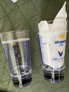 2025 US Open Tennis Grey Goose Honey Deuce Plastic Tumbler Cup Set Of 2