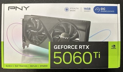 PNY NVIDIA GeForce RTX 5060 Ti 16GB OC Dual Fan Graphics Card