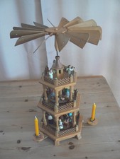 Weihnachtspyramide Original Erzgebirge 3 stöckig Antiquität 47 cm hoch gebraucht