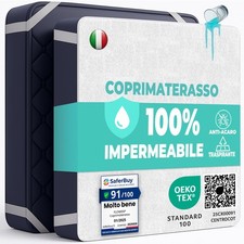 Coprimaterasso Singolo Impermeabile in Cotone 90x190 cm Lenzuolo Cerata Traversa