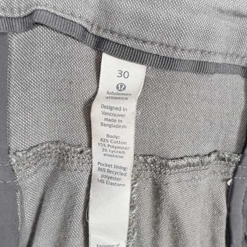 Lululemon Mens Gray Casual Shorts Size 30 Flat Front Athletic - Picture 9 of 13