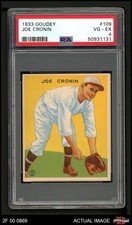 1933 Goudey #109 Joe Cronin Senators HOF PSA 4 - VG/EX