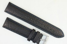 FILA Uhrenarmband 22mm Uhrband leder Schwarz  Länge: L