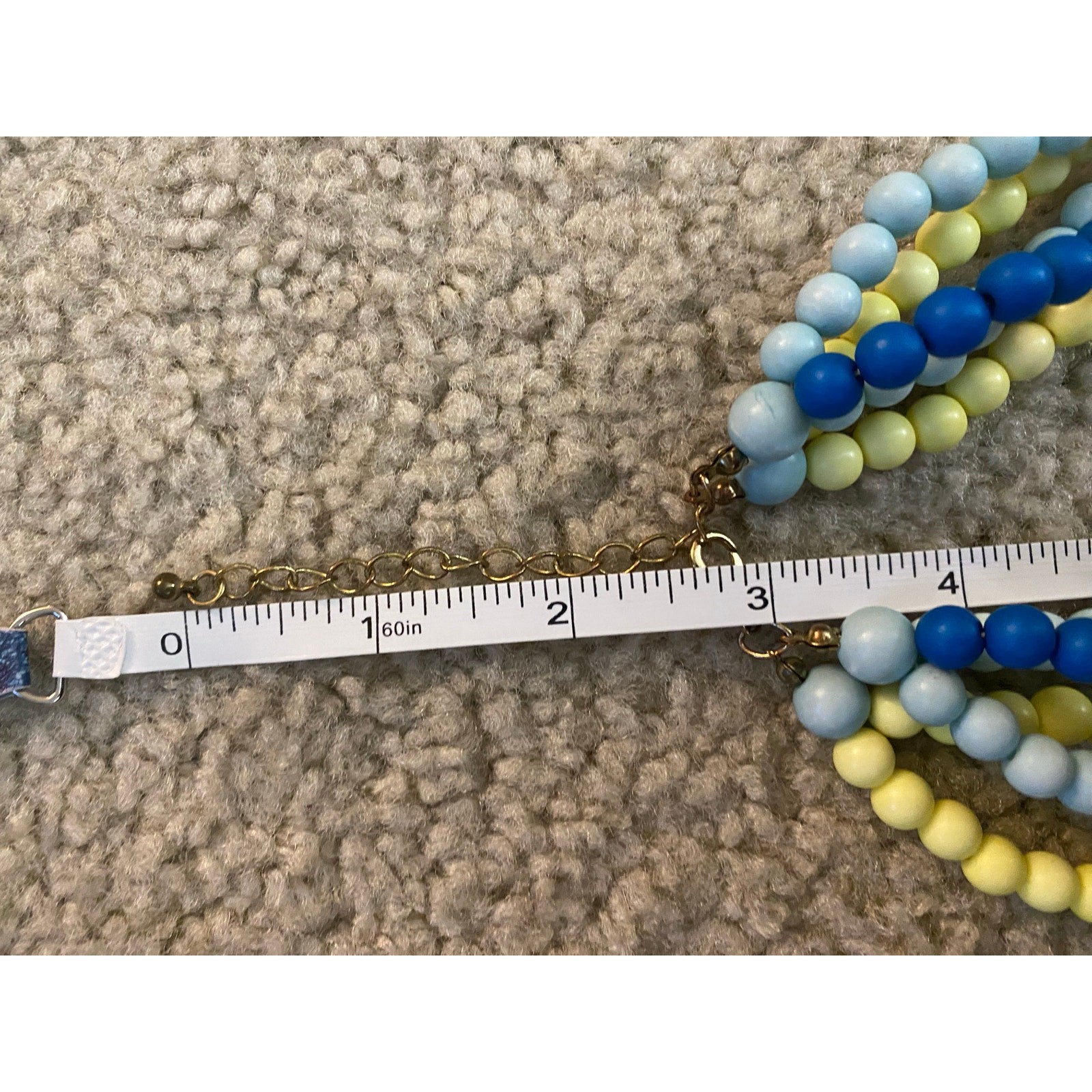 Multi-Strand Matte Bead Statement Necklace - Blue… - image 10