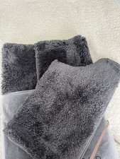 Image of Two Piece Bath Mat and Pedestal Mat Set Non-Slip Luxurious Soft Microfibre Pile