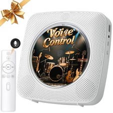 Portable CD Player Bluetooth Offline Voice Control FM Radio Remote Gueray Home