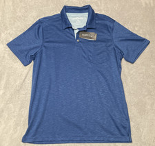 Eddie Bauer Golf Polo Shirt Mens M Performance Blue Heather Short Sleeve NWT