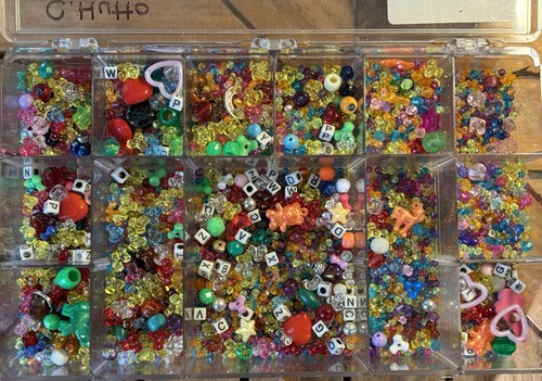 The Beadery Neon Glow In Dark Animal Letters Bead Beading Jewelry Making Kit
