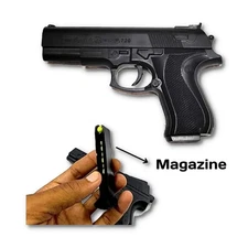 Black toy gun G18. Hand loaded soft bullet toy air gun CS outdoor shooting game